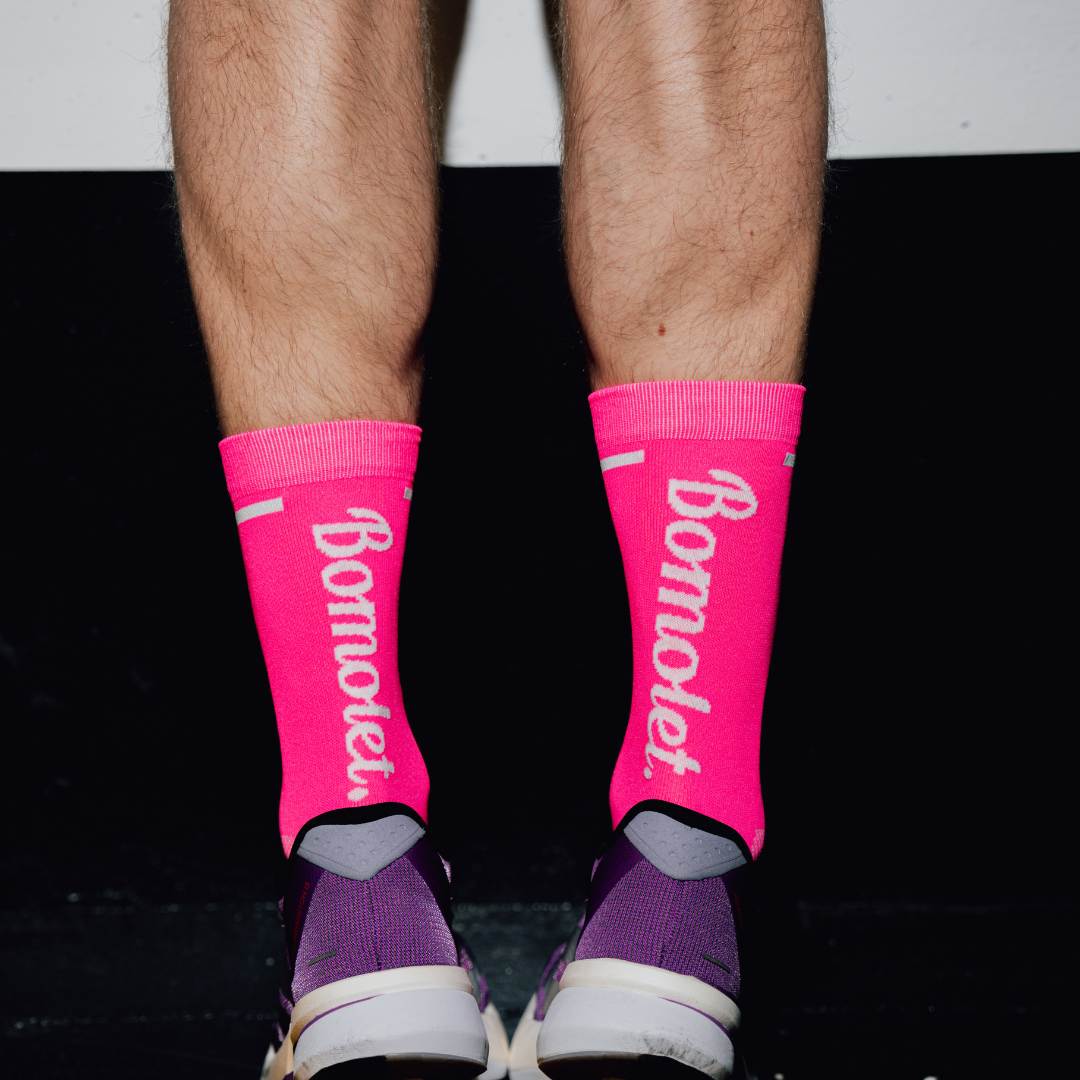 Chaussettes Mi-Hautes Fille 40 Deniers Rose Fluo - Taille Unique