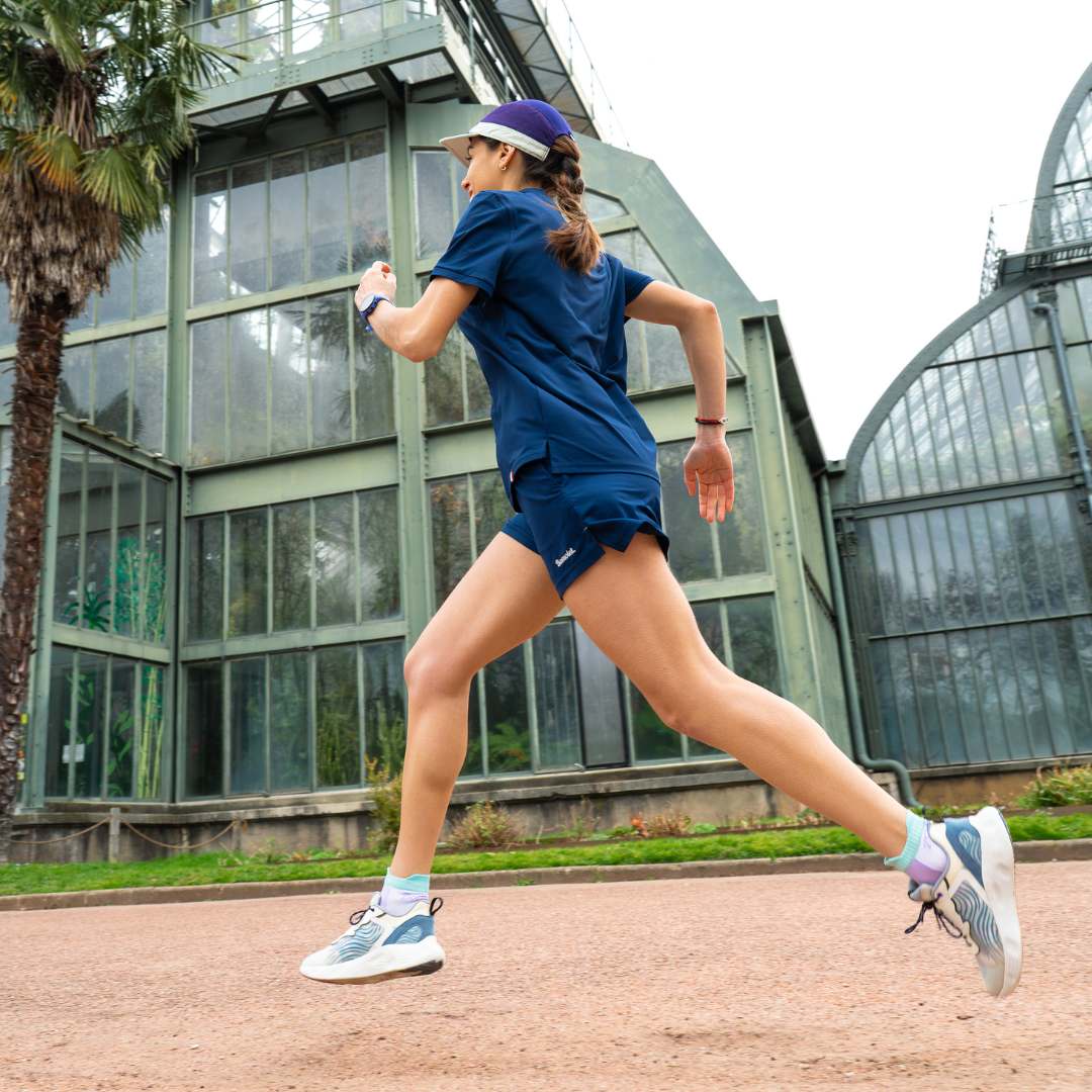Chaussettes Running Femme - Vert, Ciel & Lila