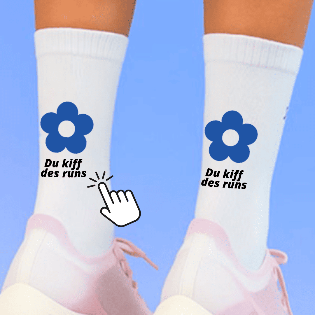 Chaussette Personnalisée Running - Fleur