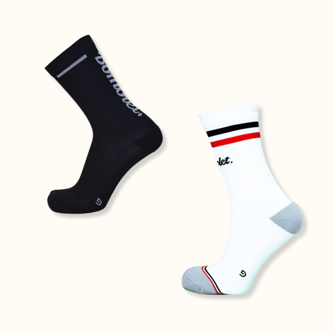 Duo chaussettes : porte drapeau + noires