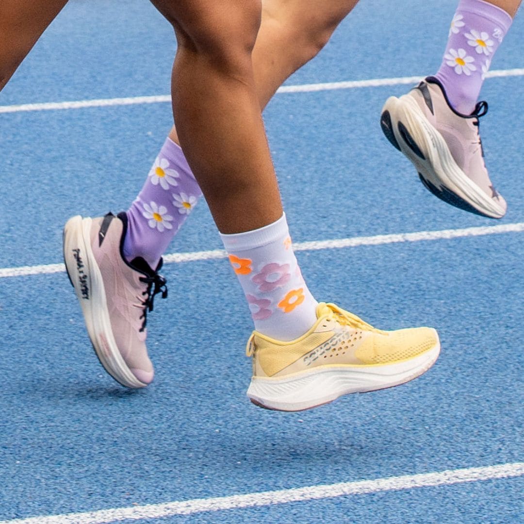 Duo Chaussettes Hautes Femme : Fleurs + Marguerites