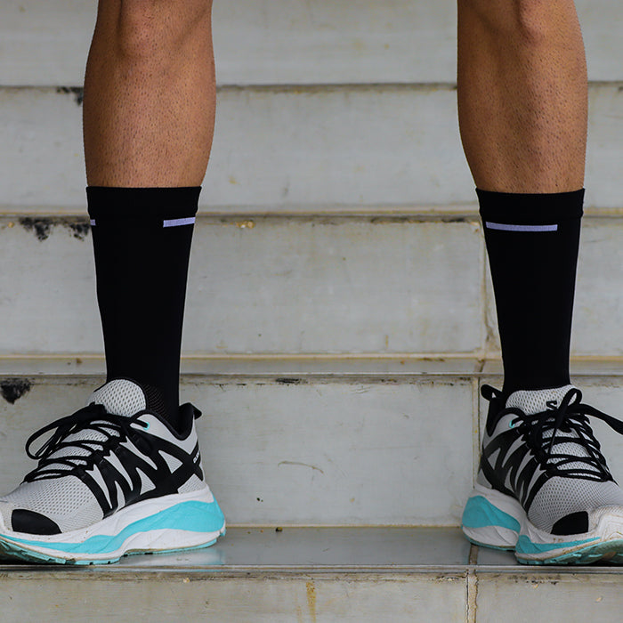 Chaussettes Running Hautes - La Hipster Noir