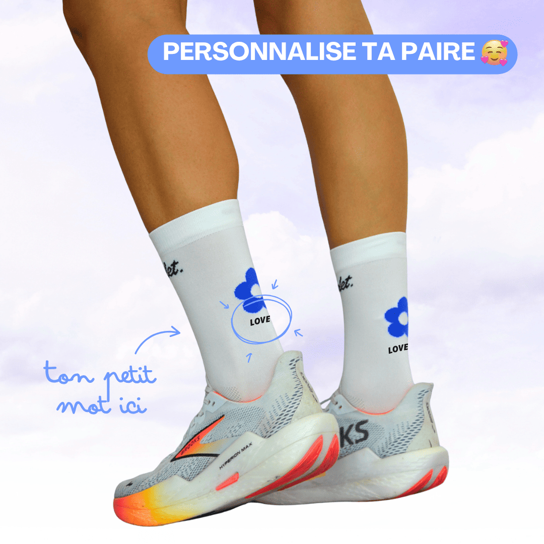 Chaussette Personnalisée Running - Fleur