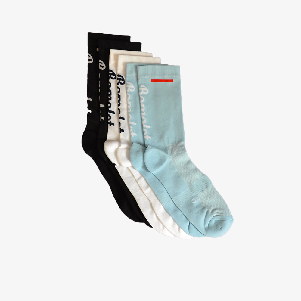 Trio de chaussettes hautes de running