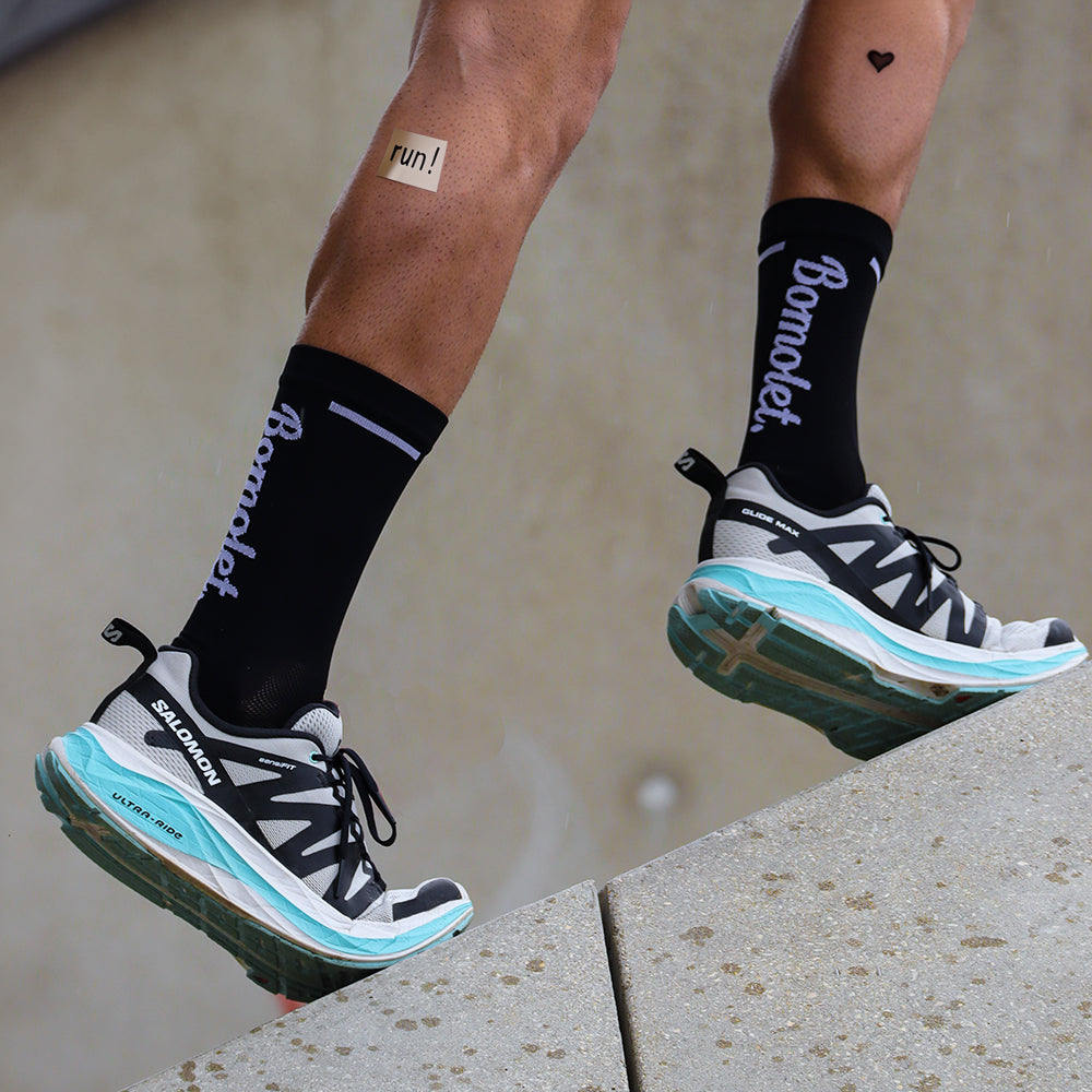 Chaussettes Running Hautes Unisexe - La Hipster Noir