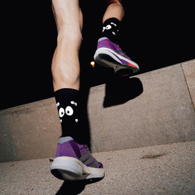 Chaussettes running hautes à motifs