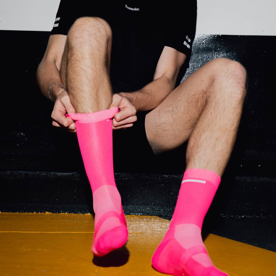 Chaussettes Running Rose Fluo - Run Safe