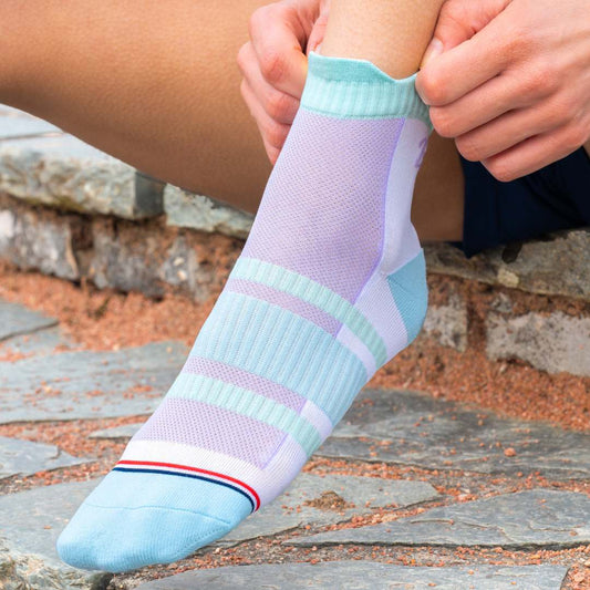 Chaussettes Running Femme - Vert, Ciel & Lila