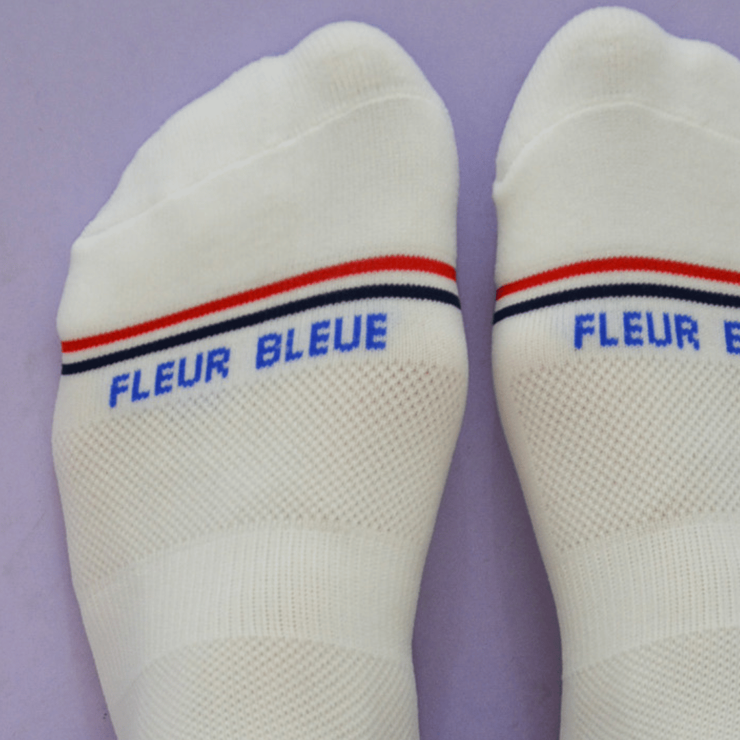 Chaussettes Running Fleur Bleue