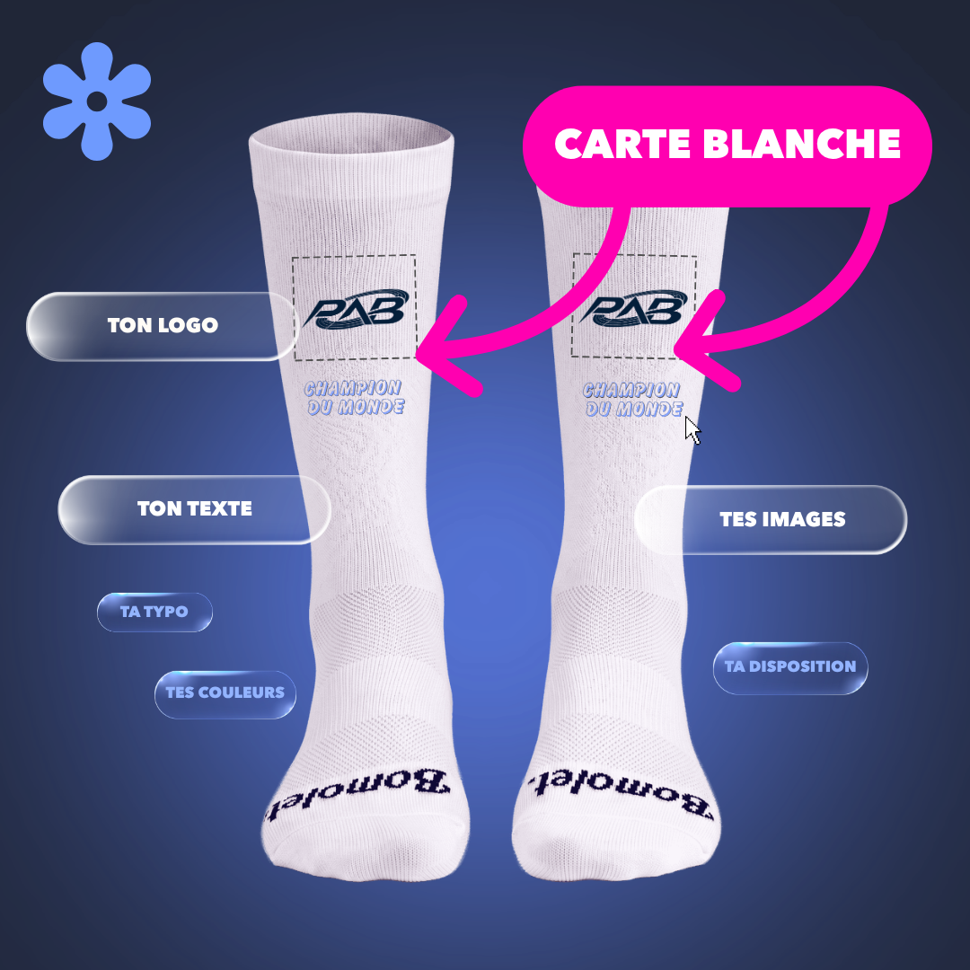 Chaussettes Running Personnalisées : Carte blanche 🎨