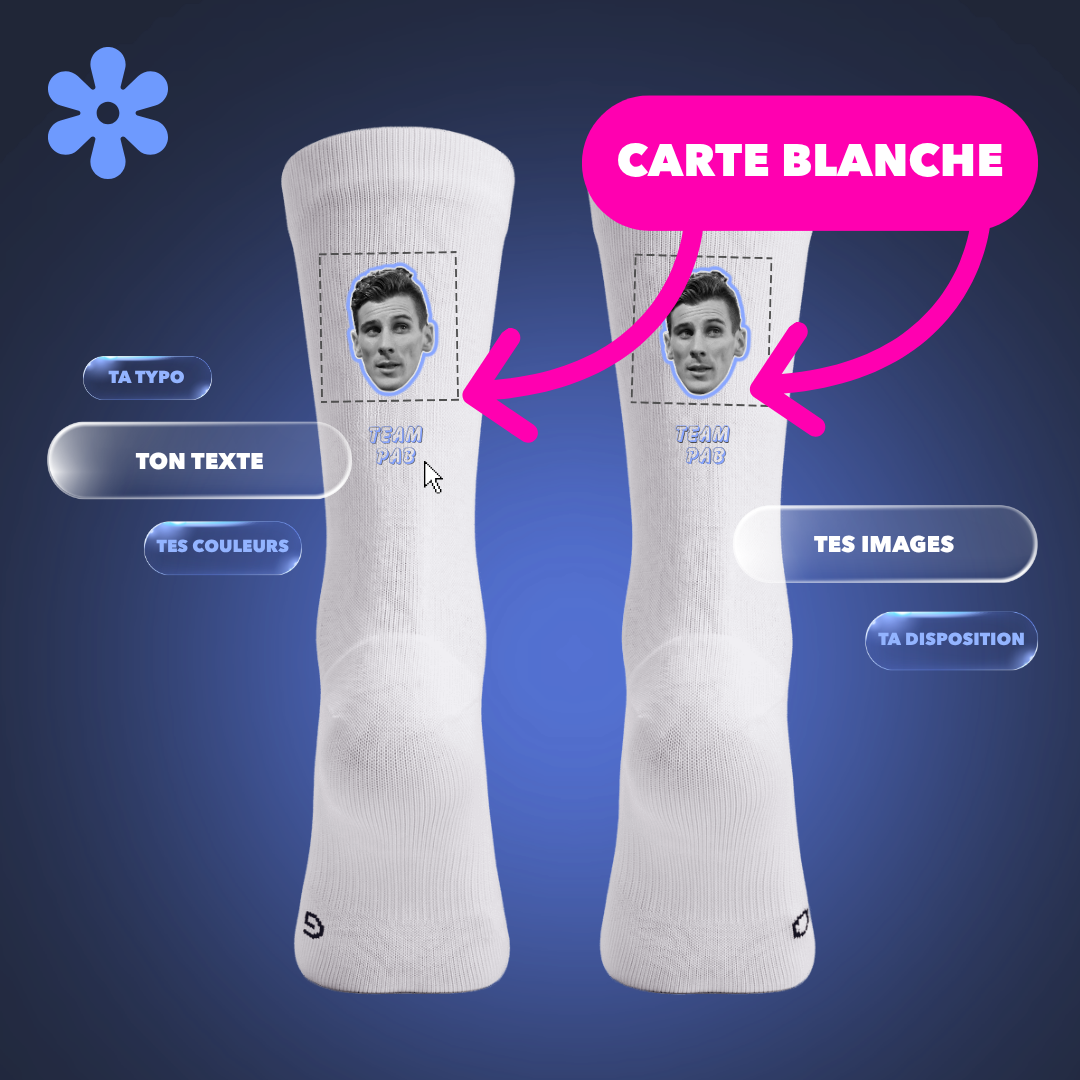 Chaussettes Running Personnalisées : Carte blanche 🎨
