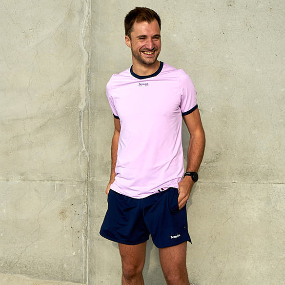 T-shirt de running Homme - L'Endurant rose, Bomolet
