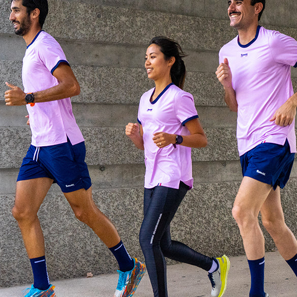 T-shirt de running Homme - L'Endurant rose, Bomolet